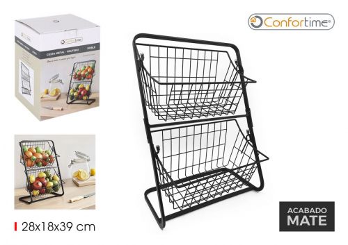 Fruteira Dupla De Metal Confortime
