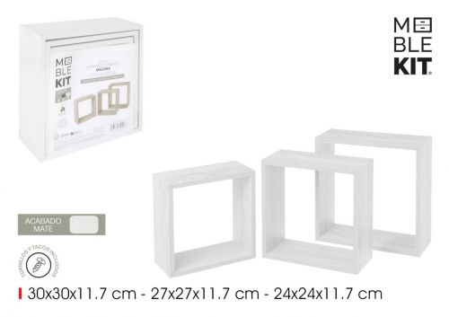 Set3 Prateleiras Flutuantes Moblekit