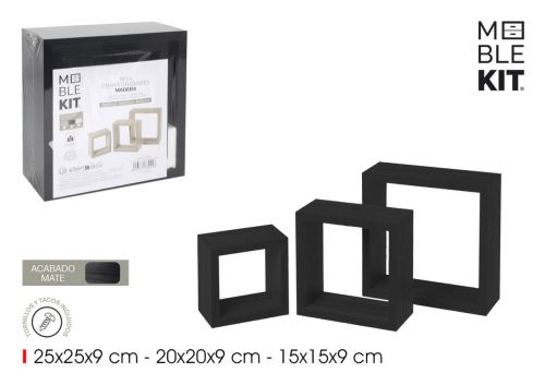 Set3 Prateleiras Flutuantes Moblekit