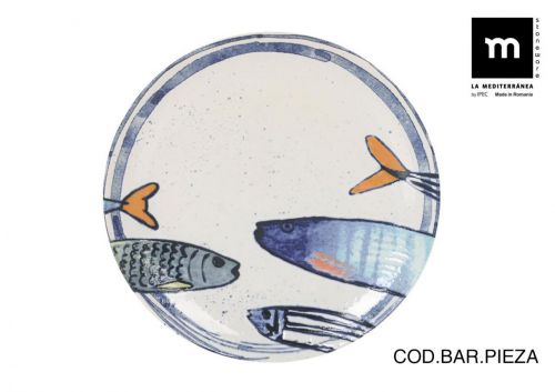 Prato Plano 26 Cm Peixe 2.0 Mènaco Brilhante