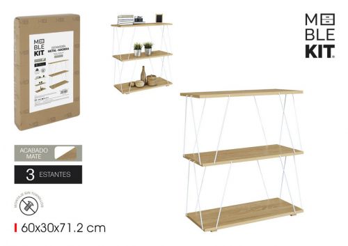 Estantes De Madeira E Metal Moblekit