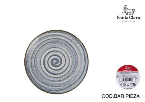 Plato Postre 20cm Loop Azul Monaco