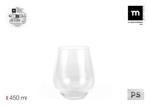 Copo De Agua 400ml Ps La Mediterranea
