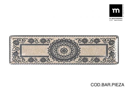 Prato Retangular 30x8cm Sole Elite Brilhante