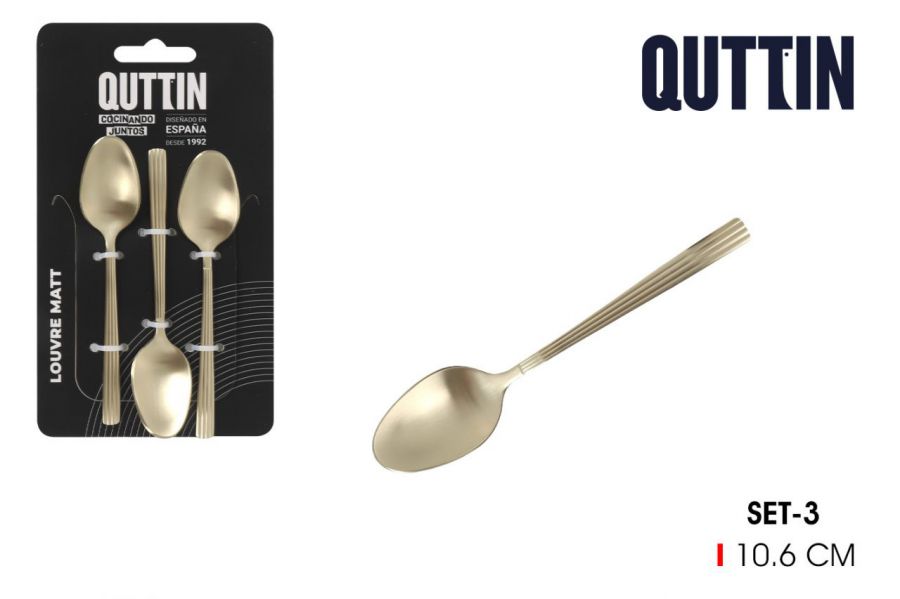 Conjunto De 3 Colheres De Café Louvre Champ.matt