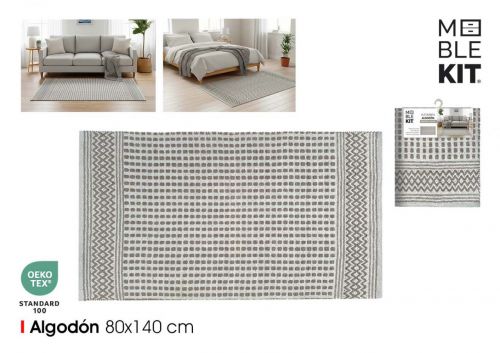 Tapete De Algodao 80x140cm Begemarrom Moblekit