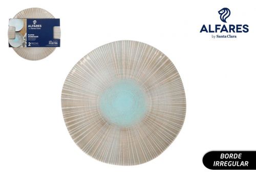 6020151plato Postre Aura 20cm Pack 2 Uds