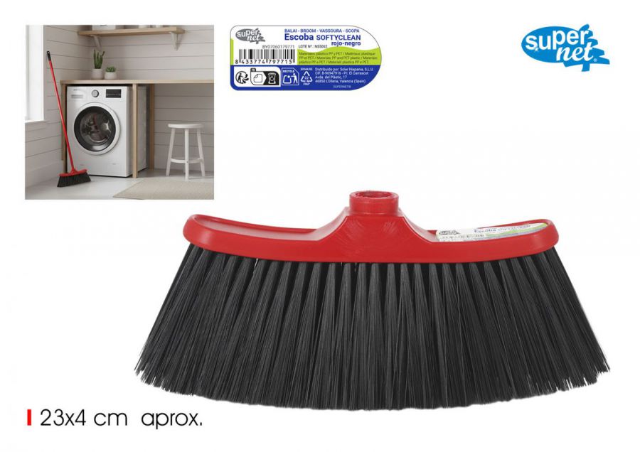 Escoba Softyclean Curvy Rojo/Negro Supernet