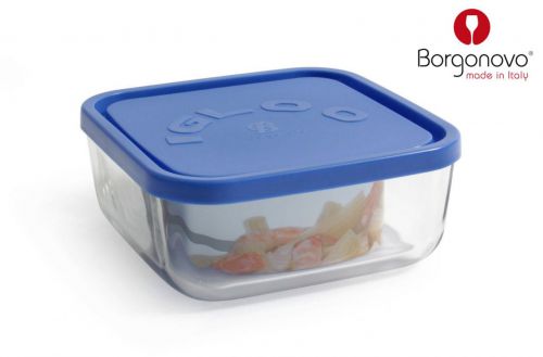 Pot Iglu Quadro Plast. Tampa Azul
