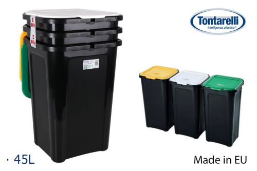Set 3 Balde De Lixo Coverline 44l