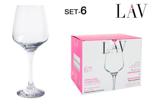 Lal592fsx Set 6 Taça De Vinho / Agua