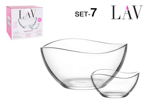 Set 7pc: Saladeira 21cm + 6 Tigelas 12cm