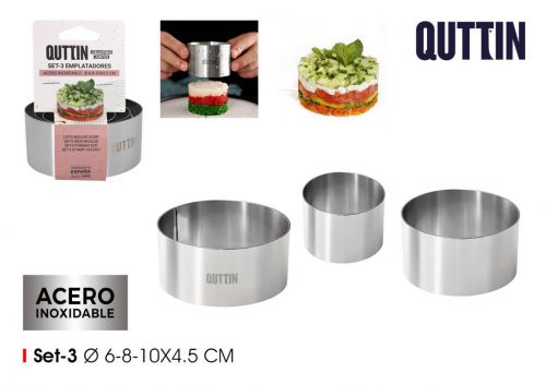 96 Conjunto De 3 Pratos De Aço Inoxid