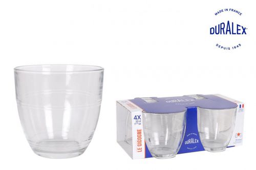 Set 4 Copos Transp. 220cc Gigogne