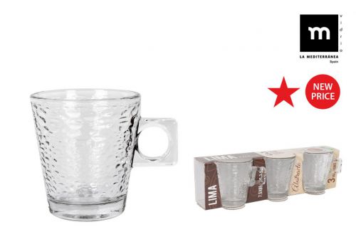 > Set 3 Xicara De Caffe 8 Cl Lima Abstrac