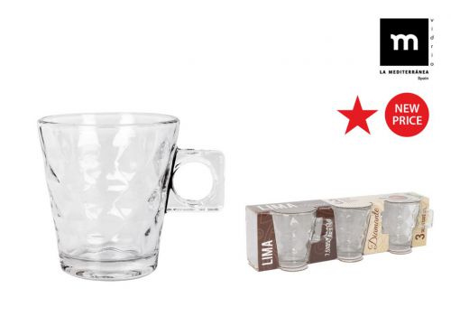 Set 3 Xicara De Caffe 8 Cl Lima Diamante