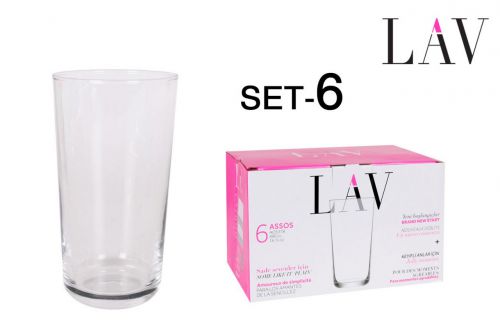 Set 6 Copo Longo 490cc Assos