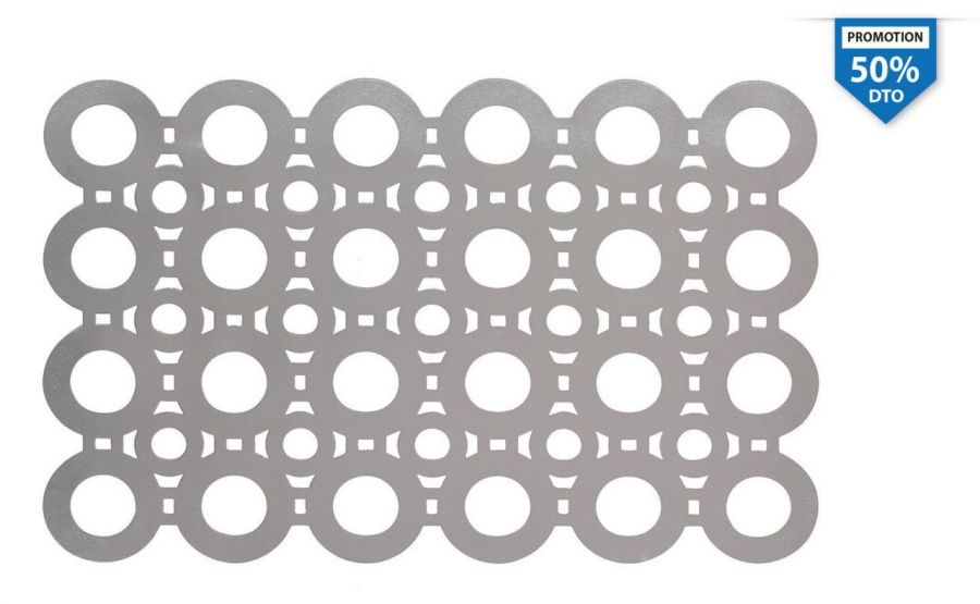 50 Individual Pvc Prata 45x30cm