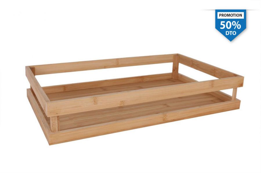 50 Bandeja Bambu 53x32.5x10c