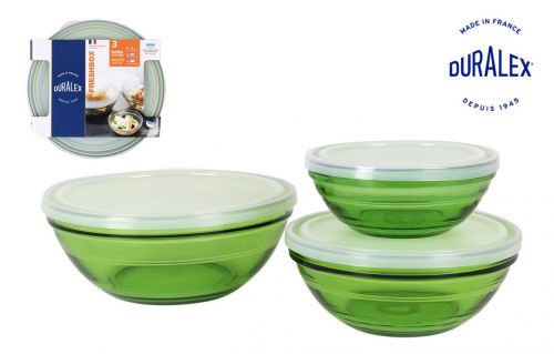 Set 3 Bols 14/17/20.5cm C/Tapa Green