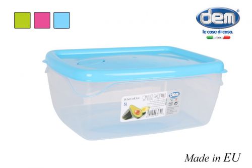 Hermética 5l Rect Recipiente De Microond