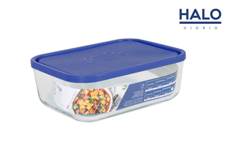 Marmita Retangular C/Tampa Turquesa 23.5cm Frige